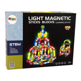 Magneet speelgoed - 102 elementen - 8x2x2 cm - LED verlichting