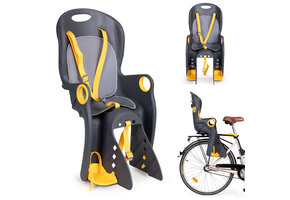 Fietsstoeltje achter - 37x39x77 cm - geel grijs