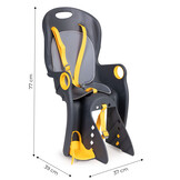 Fietsstoeltje achter - 37x39x77 cm - geel grijs