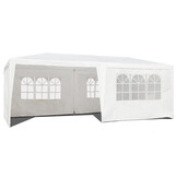 Partytent - 600x300 cm -  gepoedercoat staal - wit