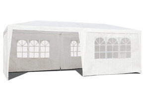 Partytent - 600x300 cm -  gepoedercoat staal - wit