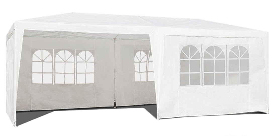Partytent - 600x300 cm -  gepoedercoat staal - wit