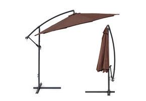 Zweefparasol - zwengelmechanisme - 300 cm - bruin