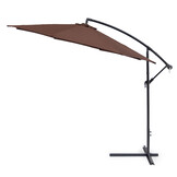 Zweefparasol - zwengelmechanisme - 300 cm - bruin