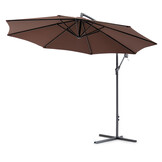 Zweefparasol - zwengelmechanisme - 300 cm - bruin