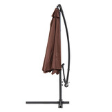 Zweefparasol - zwengelmechanisme - 300 cm - bruin