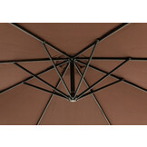 Zweefparasol - zwengelmechanisme - 300 cm - bruin