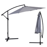 Zweefparasol - zwengelmechanisme - 300 cm - grijs