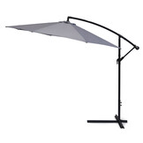 Zweefparasol - zwengelmechanisme - 300 cm - grijs