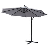 Zweefparasol - zwengelmechanisme - 300 cm - grijs