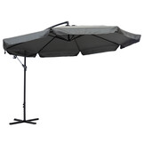 Zweefparasol - waterdicht polyester - 340 cm - grijs