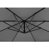Zweefparasol - waterdicht polyester - 340 cm - grijs