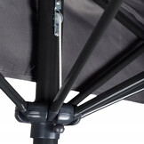 Balkonparasol - halve parasol - met zwengel - 240 cm - grijs