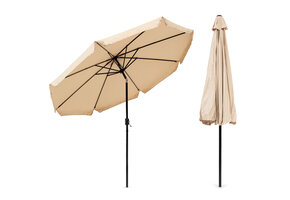 Parasol - waterdicht polyester - kantelbaar - 300 cm - beige