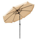 Parasol - waterdicht polyester - kantelbaar - 300 cm - beige