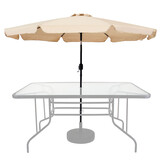Parasol - waterdicht polyester - kantelbaar - 300 cm - beige