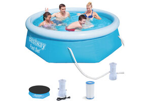 Bestway zwembad - Fast Set - ⌀ 244cm - met pomp en afdekzeil