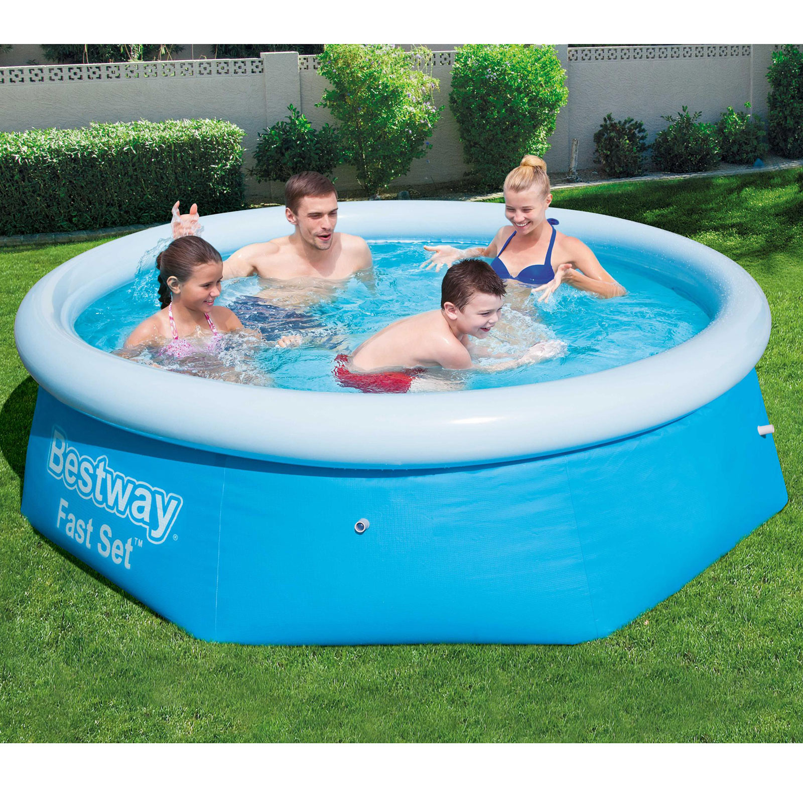 Bestway zwembad - Fast Set - ⌀ 244cm - met pomp en afdekzeil