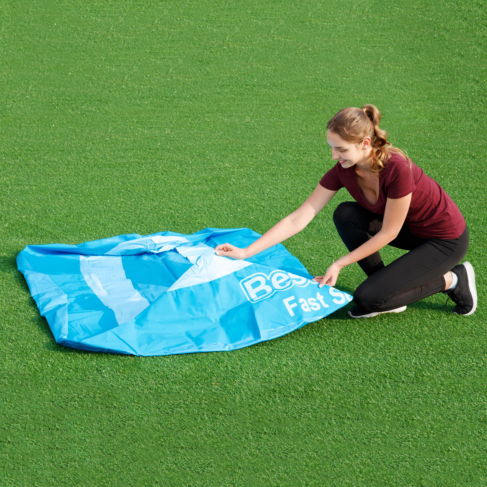 Bestway zwembad - opblaas zwembad - ⌀ 244cm - met afdekzeil