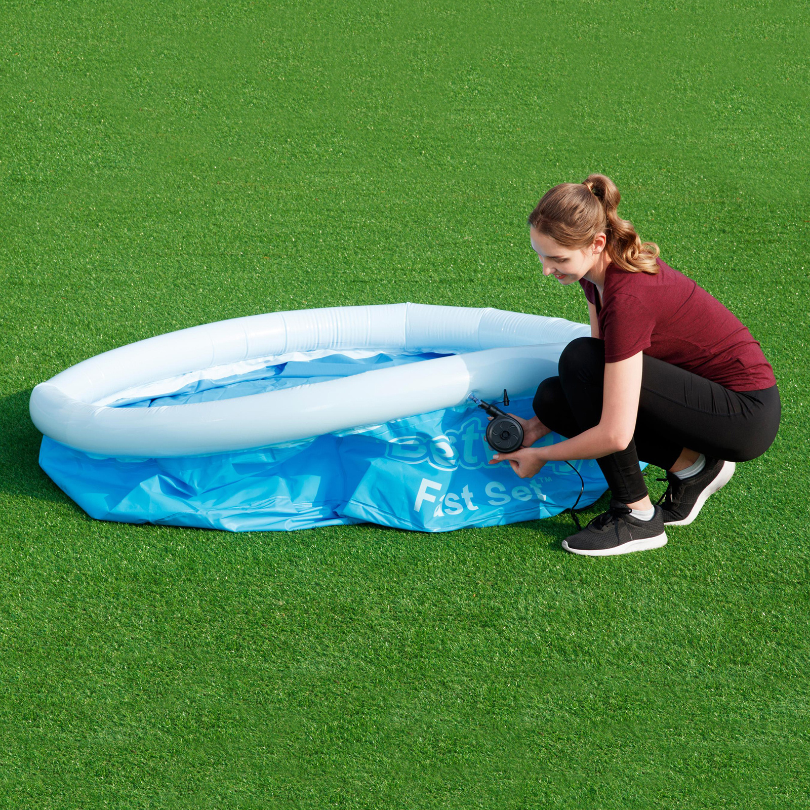 Bestway zwembad - opblaas zwembad - ⌀ 244cm - met afdekzeil