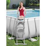 Bestway zwembad - 549x274x122cm - met zandfilterpomp - grijs