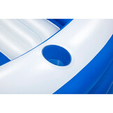 Opblaas zwembad - Bestway - met bankje - 231x219 cm - blauw wit