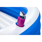 Opblaas zwembad - Bestway - met bankje - 231x219 cm - blauw wit