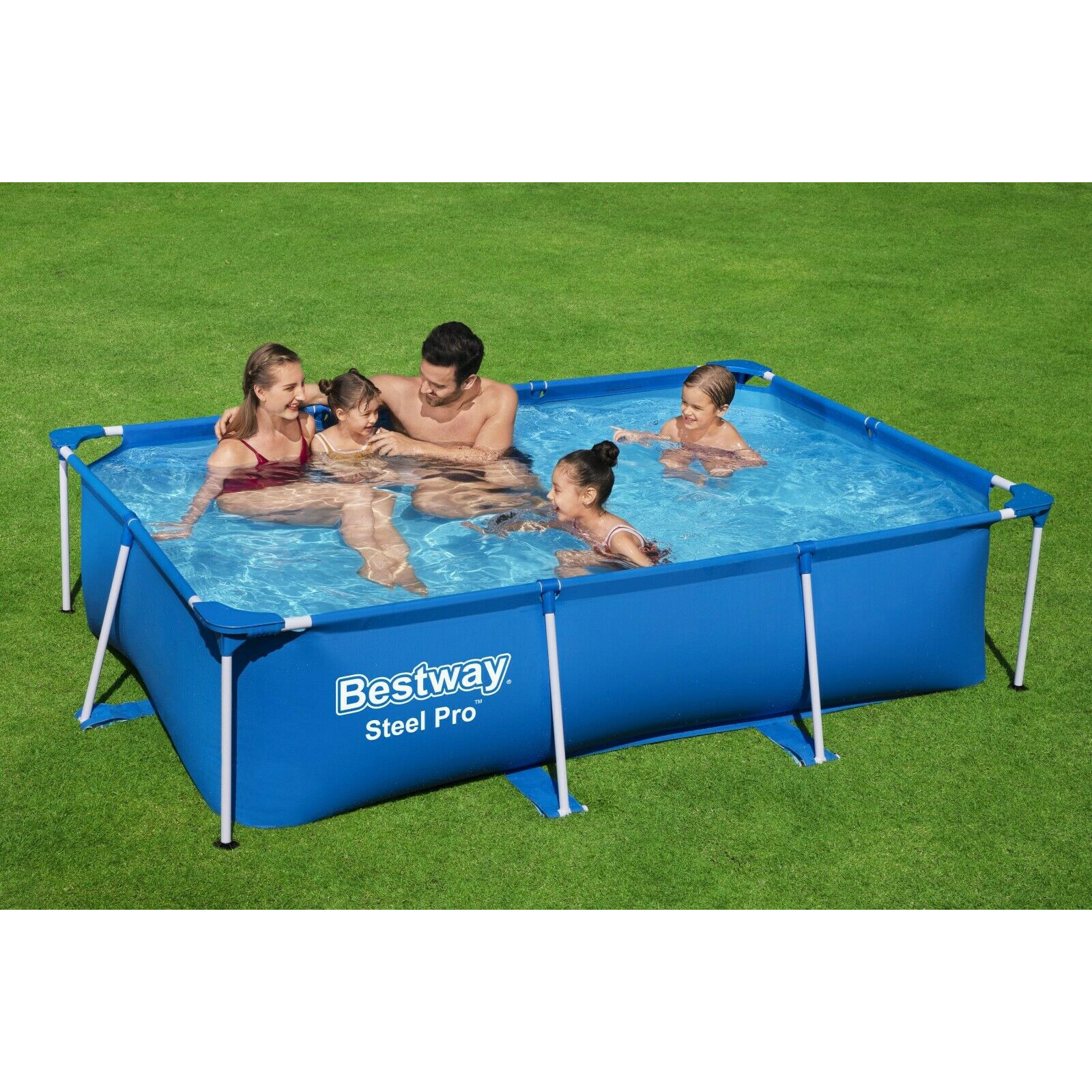 Bestway zwembad Steel Pro - opzetzwembad - 259x170x61cm - blauw