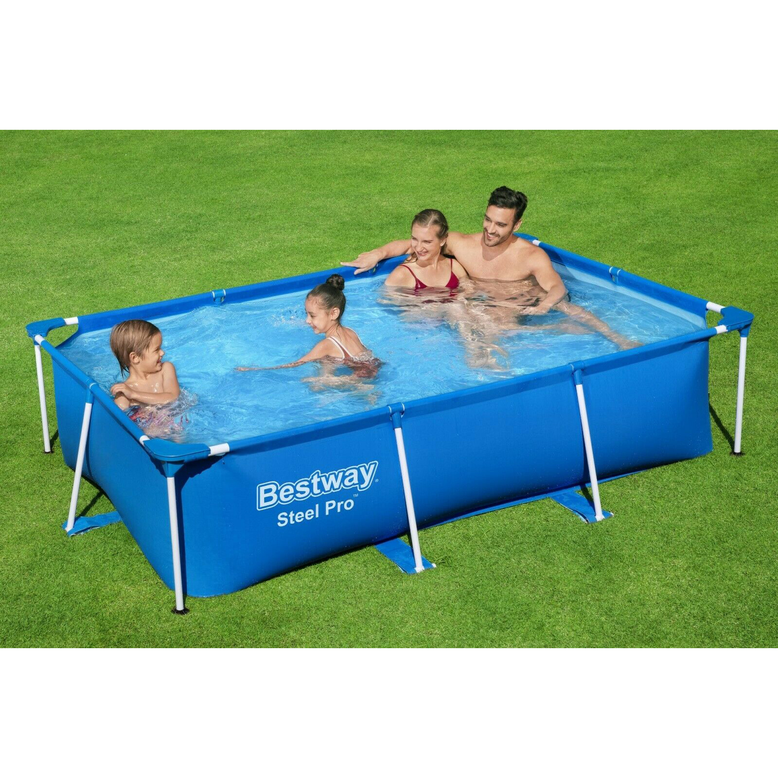 Bestway zwembad Steel Pro - opzetzwembad - 259x170x61cm - blauw