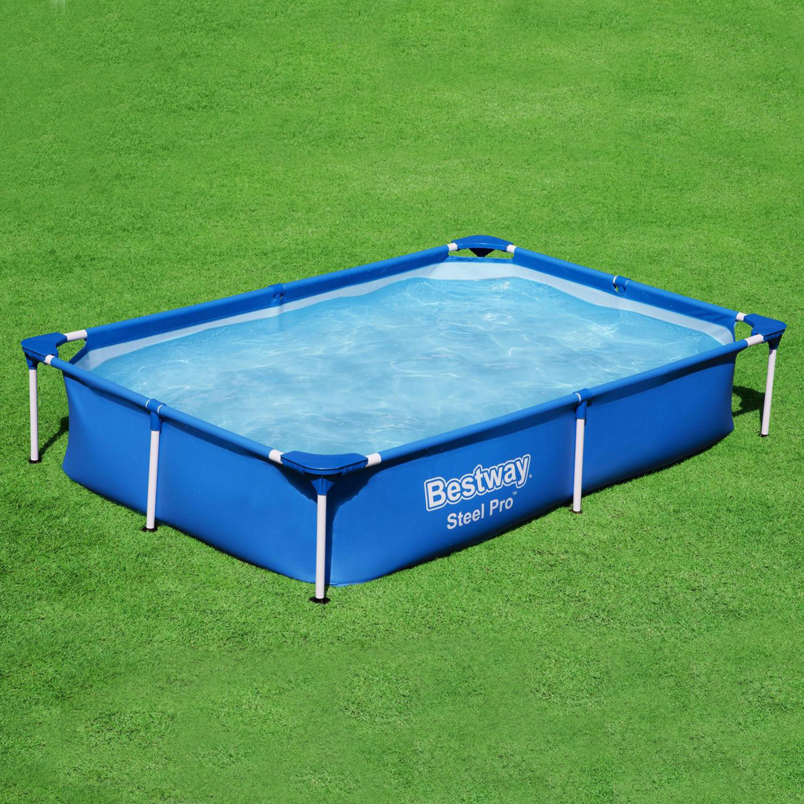 Bestway zwembad Steel Pro - opzetzwembad - 221x150x43cm - blauw
