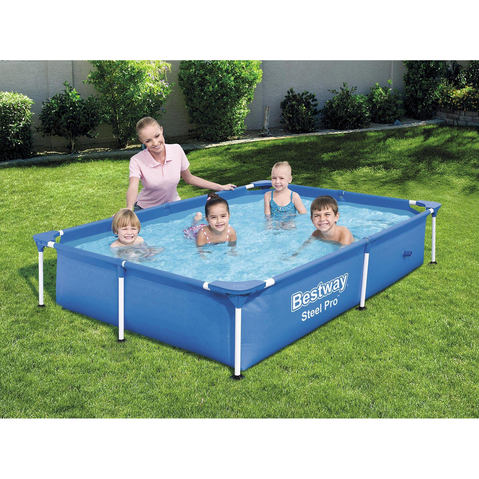 Bestway zwembad Steel Pro - opzetzwembad - 221x150x43cm - blauw