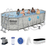 Bestway zwembad - Power Steel - 549x274x122cm - met raampjes
