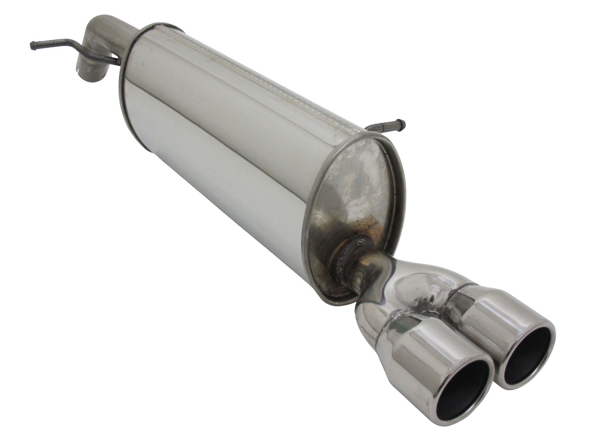 Sportuitlaat - voor Peugeot 208 GTI 1.6 16V 2013-2018 - RVS - 2x76 mm