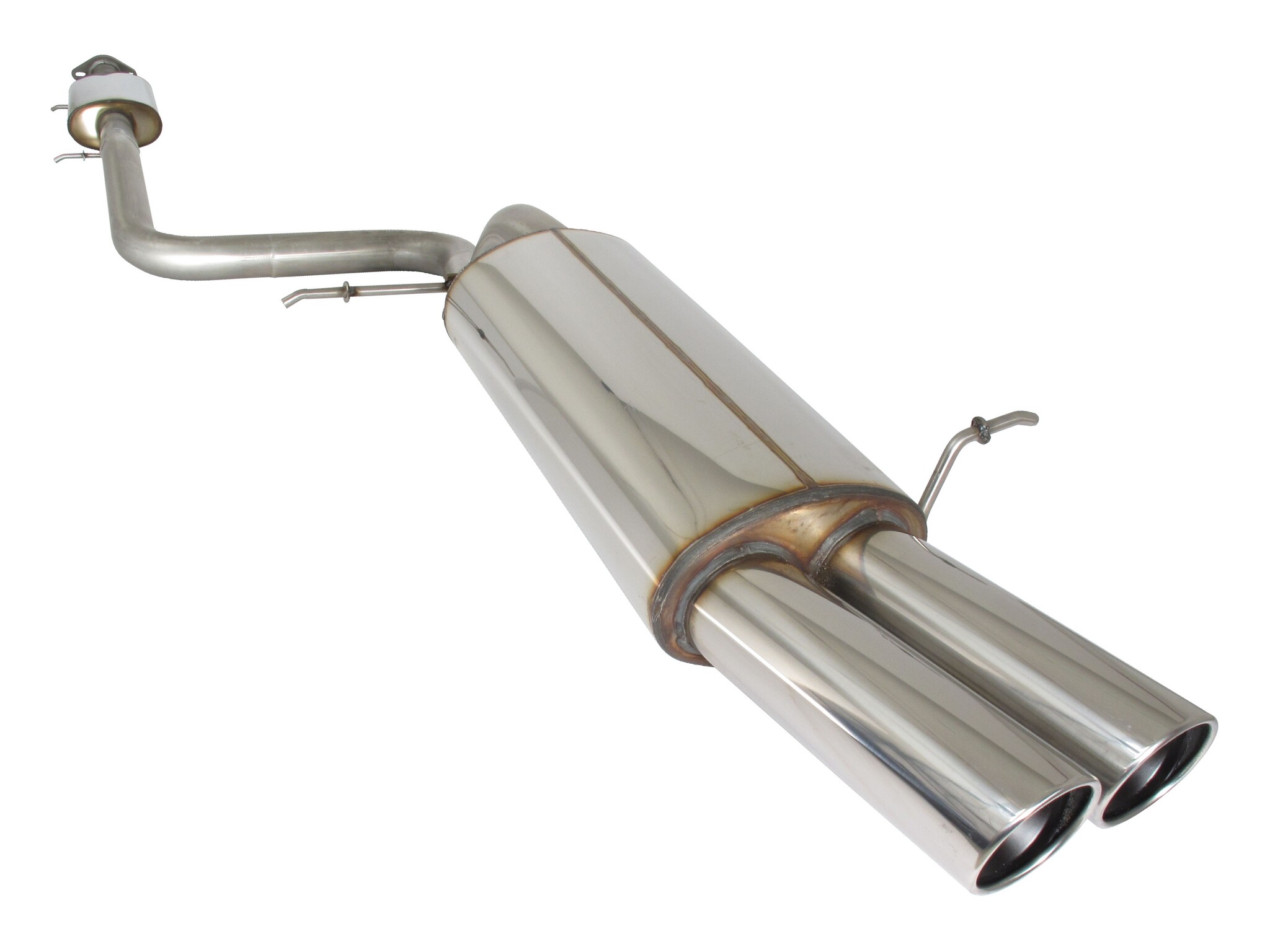 Sportuitlaat - voor Ford Fiesta MK7 JA8 1.6ST - RVS - 2x76 mm