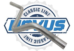 Tussenpijp - voor VW Golf 1 Cabrio 155 / VW Scirocco 53B - RVS