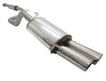 Sportuitlaat - voor Grande Punto Abarth 1.4 T-Jet - RVS - 2x76 mm