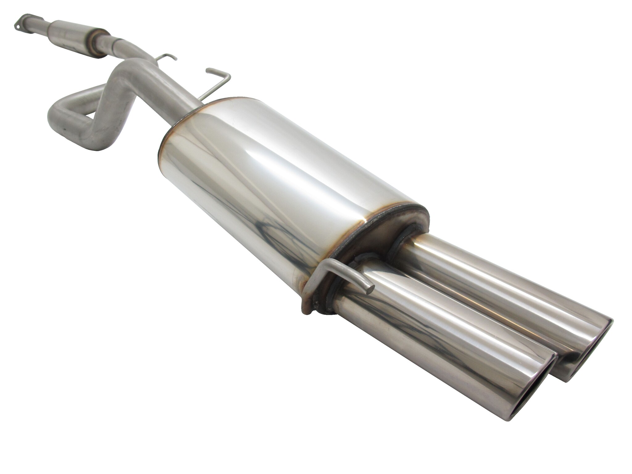 Sportuitlaat - voor Grande Punto Abarth 1.4 T-Jet - RVS - 2x76 mm