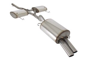 Sportuitlaat - voor VW Golf 2 Rally 1.8 G60 - RVS - 2x55 mm