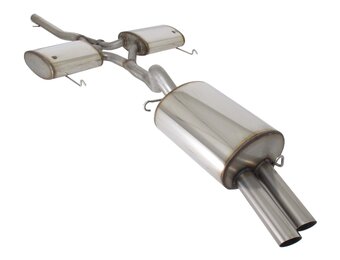 Sportuitlaat - voor VW Golf 2 Rally 1.8 G60 - RVS - 2x55 mm