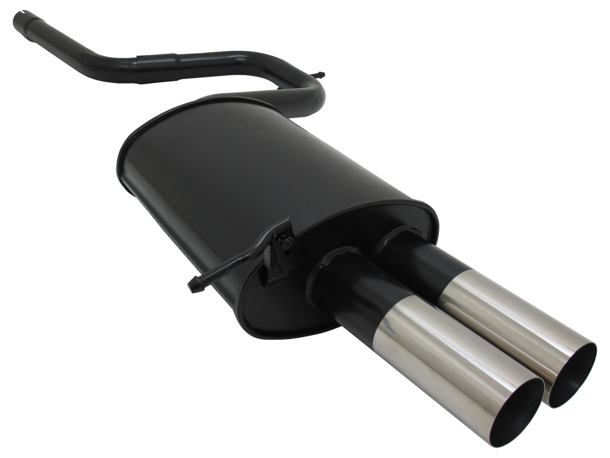 Sportuitlaat - voor Ford Mondeo MK3 2000-2007 - RVS - 2x76 mm