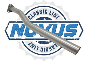 Tussenpijp - voor VW Golf 1 Cabrio 155 / VW Scirocco 53B - RVS