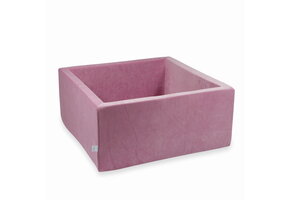 Ballenbak - zonder ballen - 90x90x40 cm - vierkant - roze