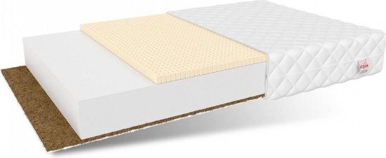 Kindermatras 70x160 cm koudschuim - 11cm dik met kokos en latex lagen