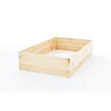 Moestuinbak - kweekbak - 120x80x27 cm - hout - met gronddoek