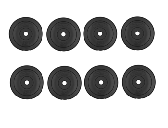 Halterschijf gewichten set 20 kg - 26 mm diameter - 8x 2,5 kg