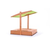 Zandbak - hout - met dak en bankjes - 140x140 cm - groen