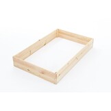 Moestuinbak - kweekbak - 140x120x18 cm - hout - met gronddoek