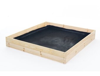 Moestuinbak - kweekbak - 120x100x18 cm - hout - met gronddoek