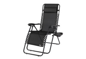 Ligstoel tuin - ligbed - 157,5 x 63,5 x 81 cm - zwart