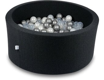 Ballenbak - 300 ballen - 90 x 40 cm - ballenbad - rond zwart